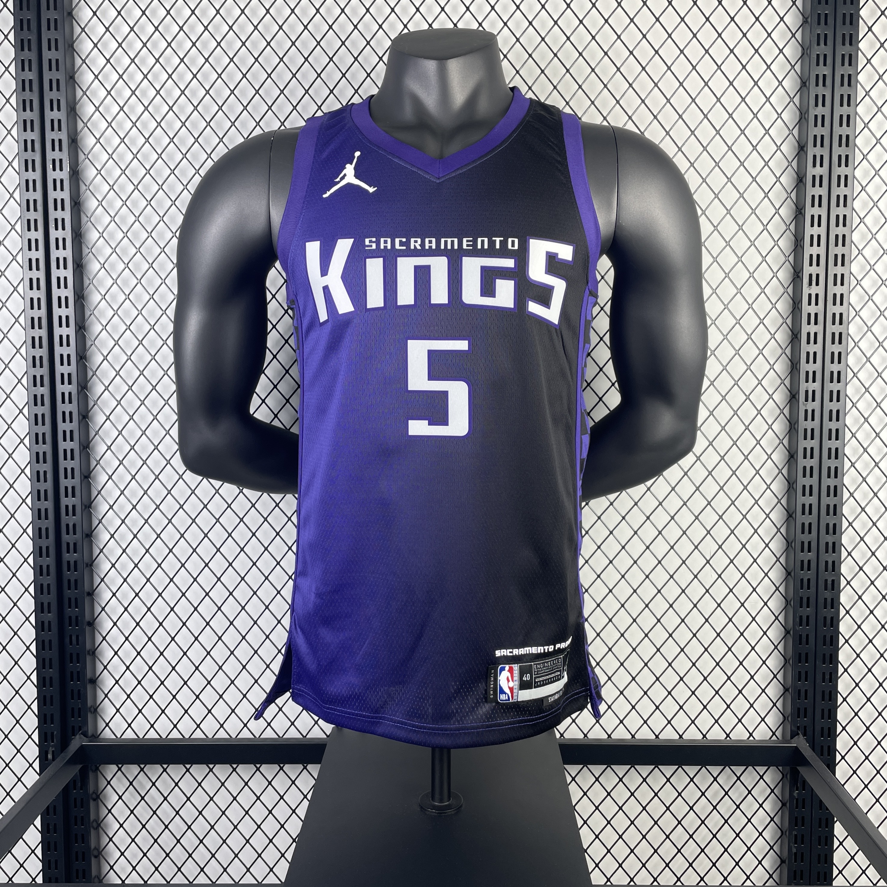 Men Sacramento Kings #5 Fox purple NBA 2023 24 Season Jerseys->sacramento kings->NBA Jersey